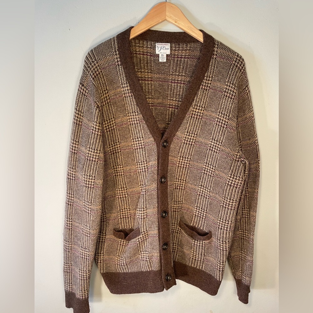 J. Crew Merlino Wool Cardigan Sweater — XL